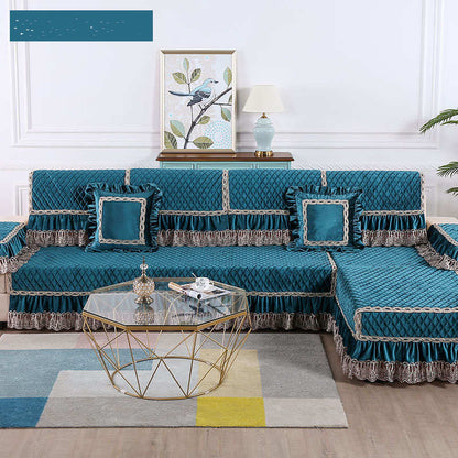 Gold Velvet Four Seasons Sofa Cover Cover Towel Back Towel Living Room Non-slip Fabric Cushion