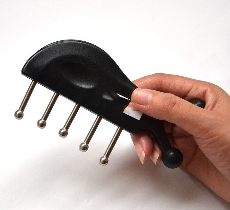 Non-marking Gua Sha Shampoo Black Fish Five Nail Massage Comb