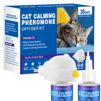 Pet cat and dog anti-stress aromatherapy diffuser from CJdropshipping, emitting soothing mist for stress relief.
