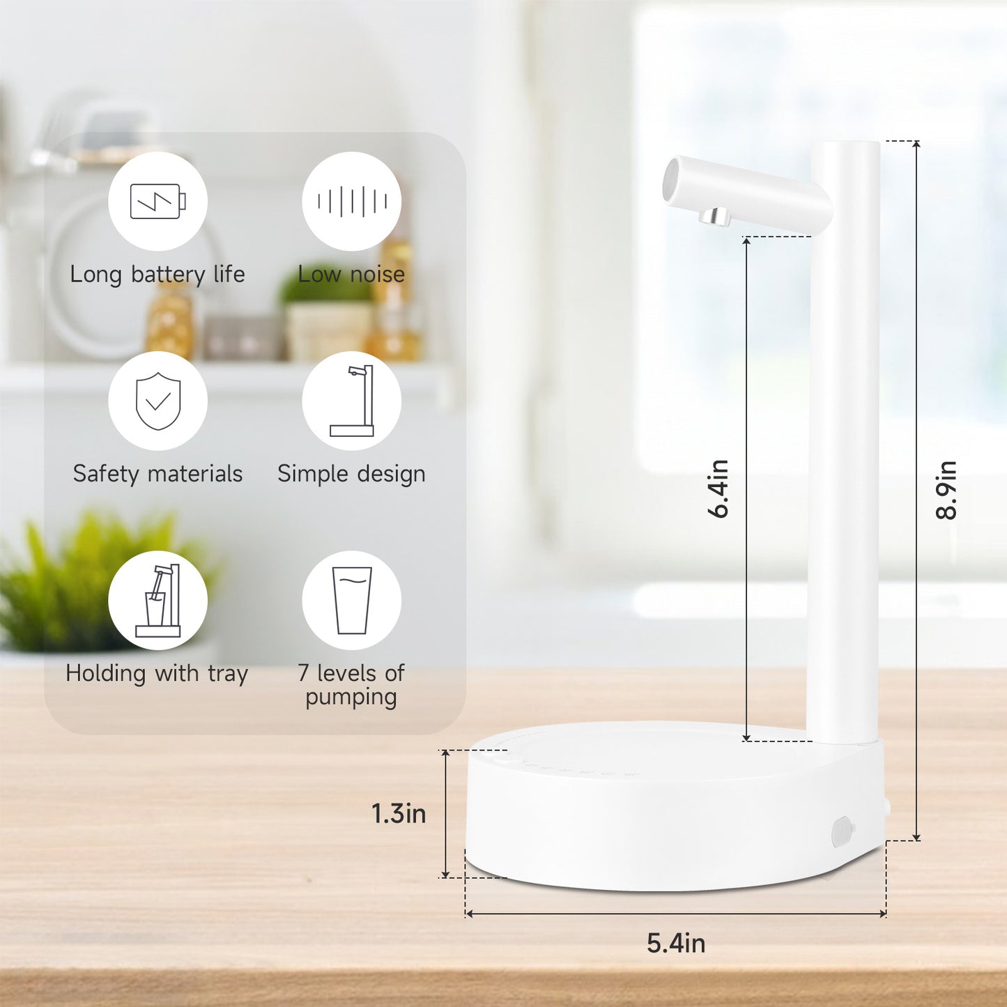 Intelligente Desktop Elektrische Wasserpumpen Wasser Drahtlose Wasser Entladung Einstellbar Tragbare Abnehmbare 