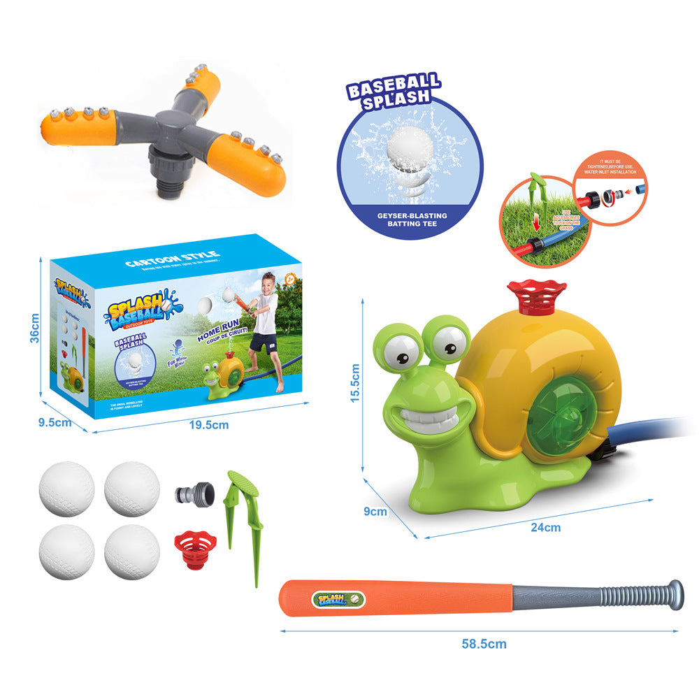 ShopByBali outdoor garden sprinkler water toy with cartoon design, perfect for kids' summer yard play and baby bath fun.