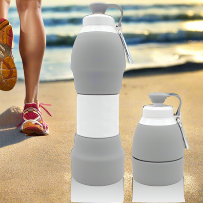 Silicone folding water bottle