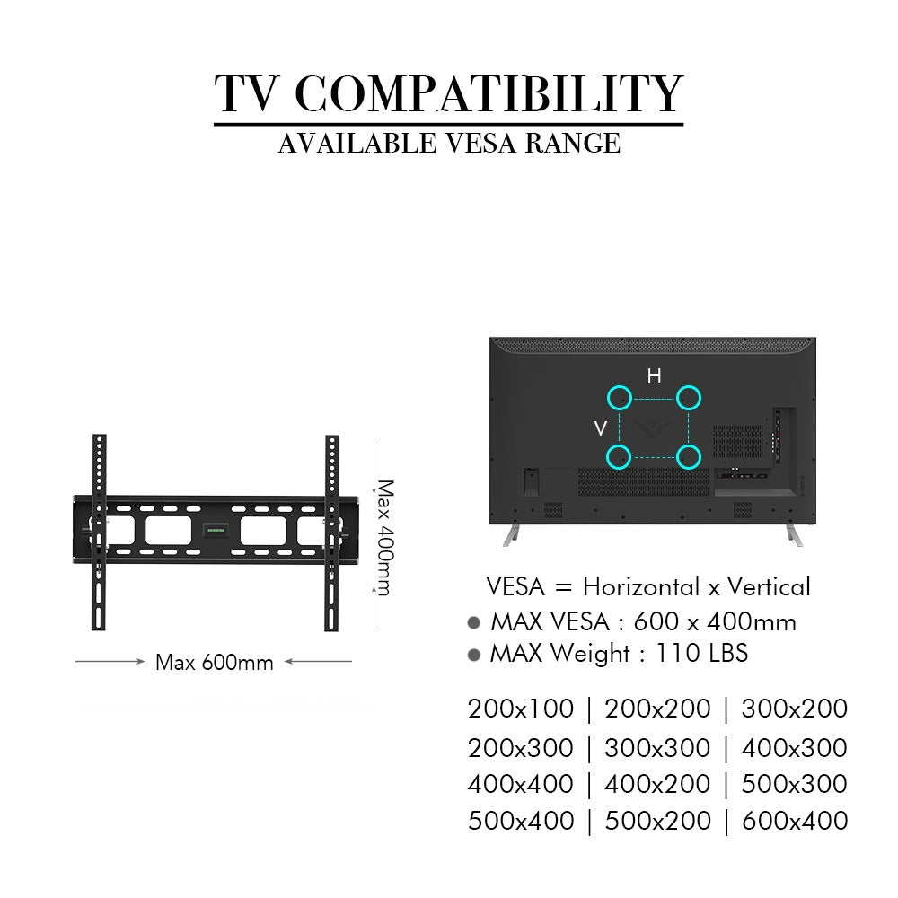 Der TV-Ständer TMW600 hat eine Tragfähigkeit von 50 kg