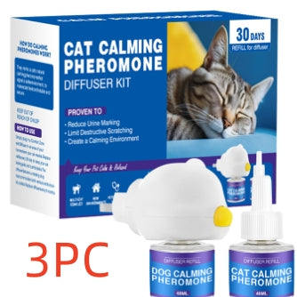 Pet cat and dog anti-stress mood soothing aromatherapy diffuser with calming essential oils for pets, brand CJdropshipping.