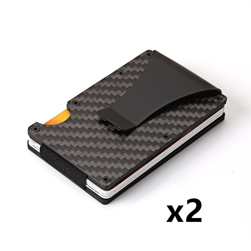 Carbon Fiber Wallet Aluminum Alloy Bank Card Holder