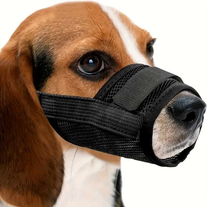 Dog muzzle by CJdropshipping designed to prevent biting, barking, and eating disorderly, with water drinking features.