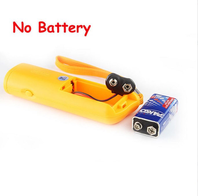 Boxed CJdropshipping ultrasonic dog trainer with flashlight, battery-free bark deterrent and bark control device for dogs.