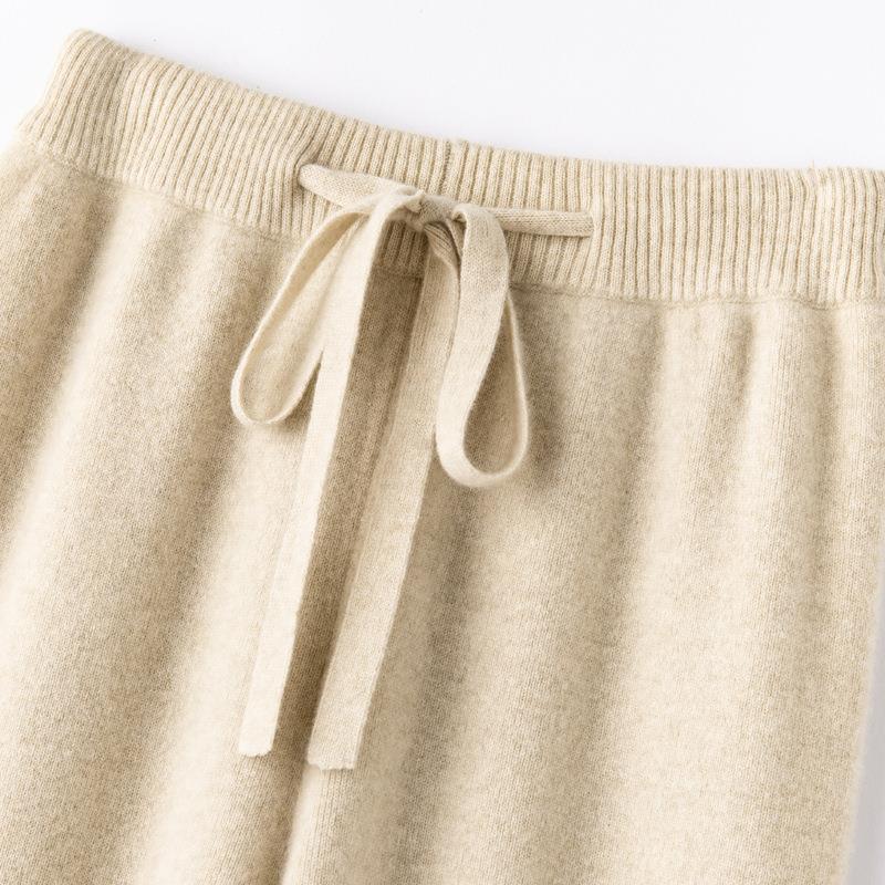 Women's Wool Knitted Wide-leg Pants Mop