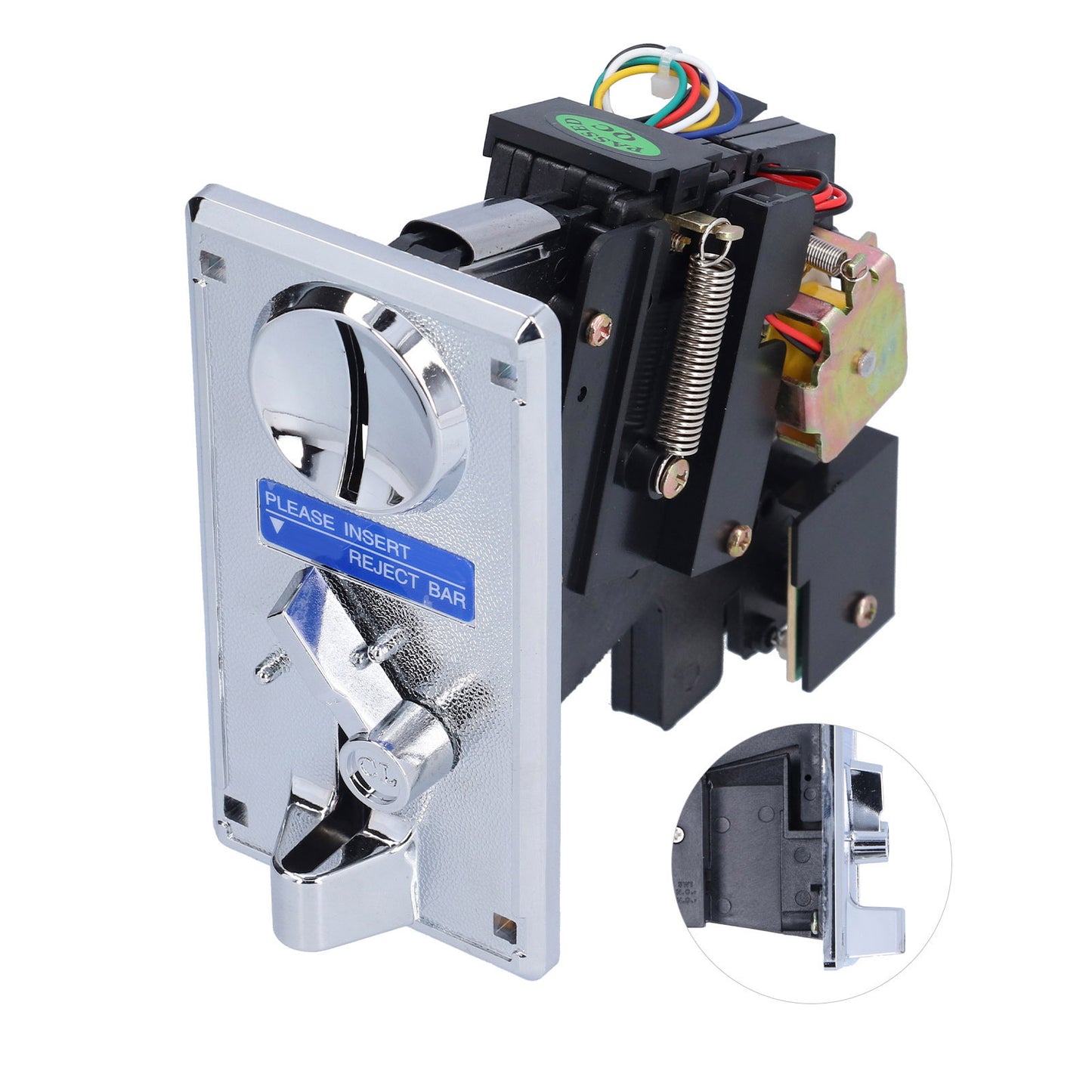 Coin Acceptor CPU Comparison Electronic Coin Selector for Arcade Game Vending MachineSilver Gray