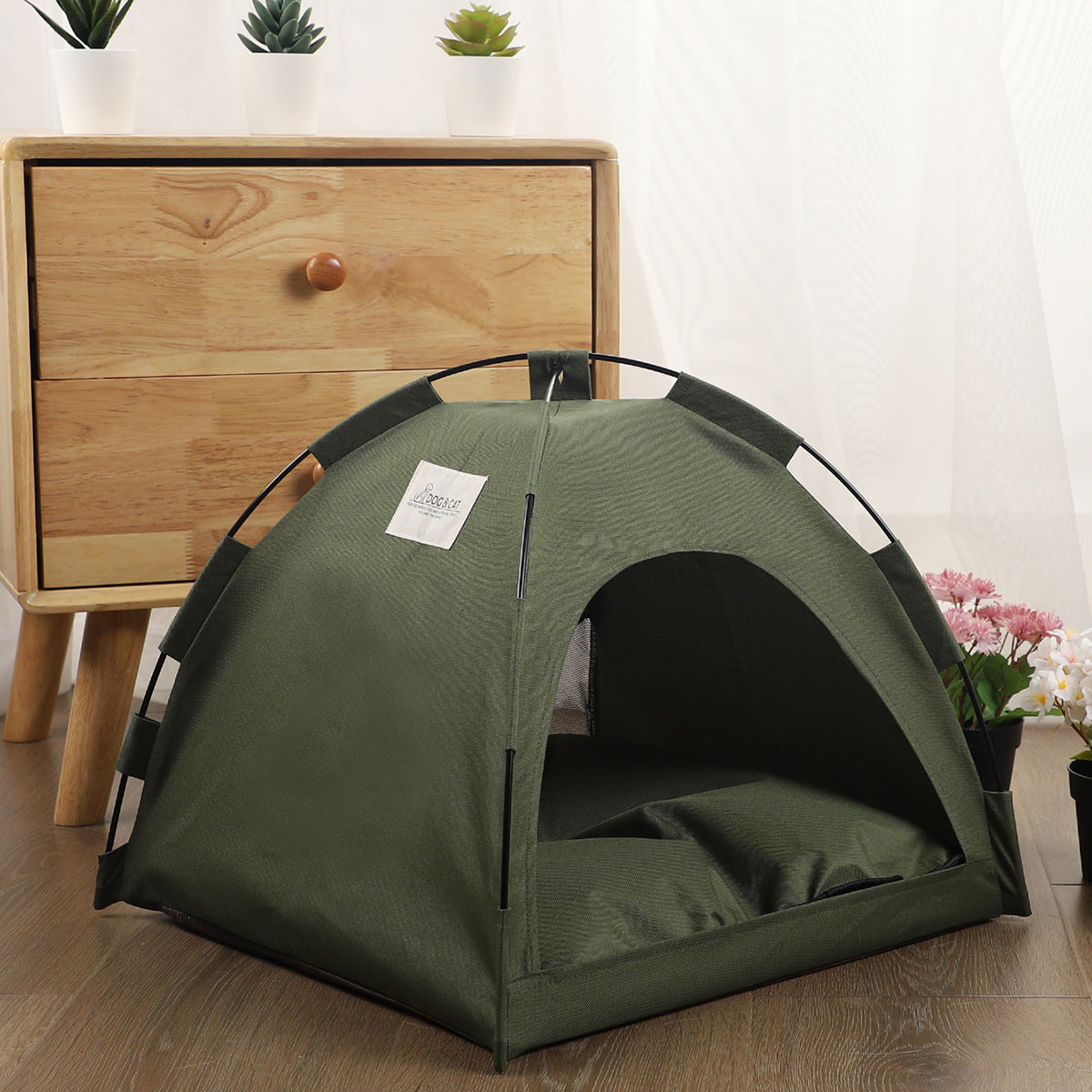 Katzenzelt Kühlmatte Hundehütte Haustiersofa Camping Hundebett mit Kissen für Hundehütte Indoor Katzennest Katzenbett Haustierprodukte